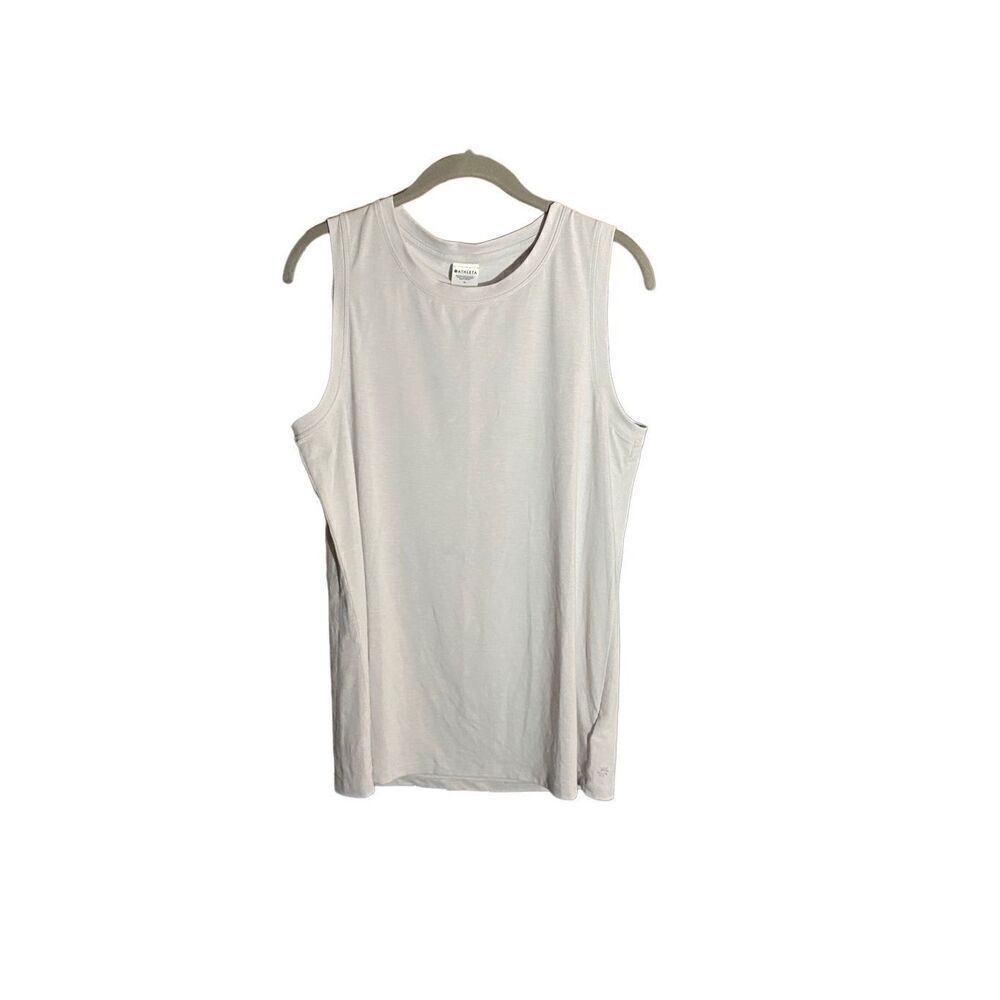 Athleta women’s gray, Sleeveless Crewneck, tank top S/medium